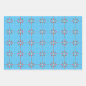 おもしろいブルー,緑,黄,明るい ラッピングペーパーシート (正面)