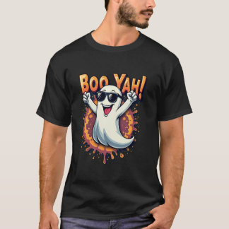おもしろいブークールヤブーヤロッキング幽霊ブ不気味ー Tシャツ