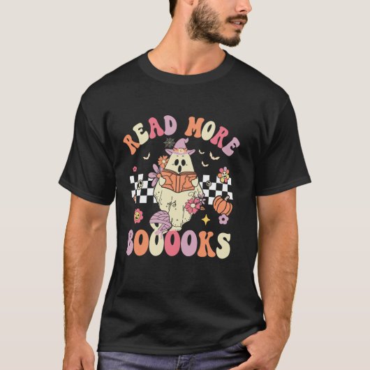 おもしろいブーク幽霊読もっと本可愛い先生H Tシャツ (正面)