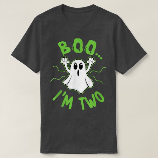 おもしろい'ブー2ハロウィンの衣装幽霊 Tシャツ (デザイン正面)
