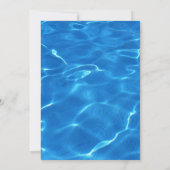 おもしろいプクールールパーティー |スイミング誕生日招待状 招待状 (裏面)