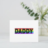 おもしろいプライドダディ – 誇りを持ったゲイレズビアンLGBTギフトFa シーズンポストカード (スタンド正面)