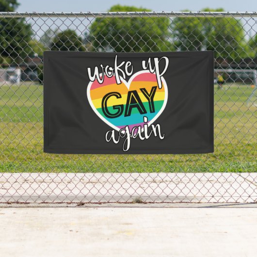 おもしろいプライド月lgbtが再びゲイを起こした 横断幕 (インサイチュ)