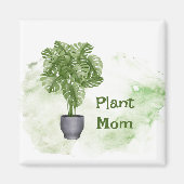 おもしろいプラントママ引用文ハウスプラントモンステラ マグネット (正面)