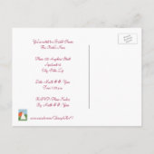 おもしろいプリンセスブライダルシャワー招待状はがき インビテーションポストカード (裏面)