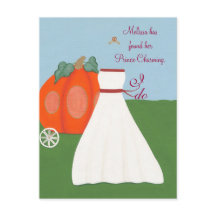 おもしろいプリンセスブライダルシャワー招待状はがき