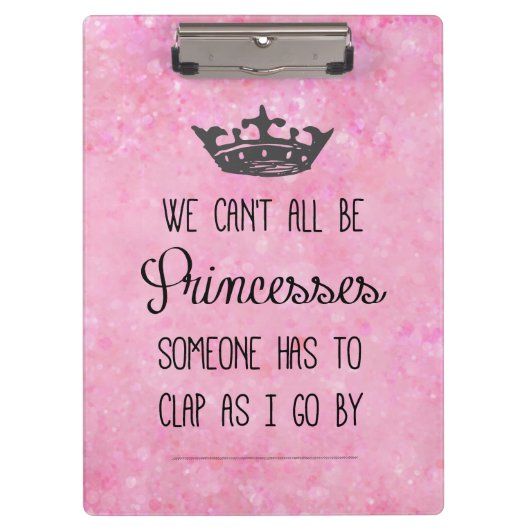 おもしろいプリンセス引用文 クリップボード (正面)