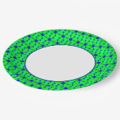 おもしろいプリントネイビーグリーンディナーウェア ペーパープレート (アングル)