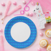 おもしろいプリントブルーダイナーウェア ペーパープレート (パーティー)