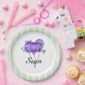 "おもしろいプリント"_Balloons-パーティー-モノグラム-誕生日 ペーパープレート (パーティー)