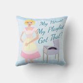 おもしろいプレイリストミュージックラバーキッチュCartoon主婦 クッション (裏面)