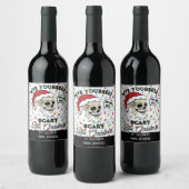 おもしろいプレゼントは怖いクリスマスだ ワインラベル (ボトル)