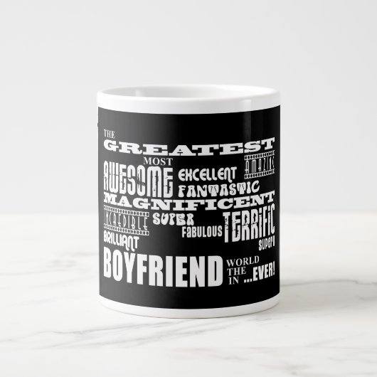おもしろいプレゼントもっとも偉大Boyfriend ジャンボコーヒーマグカップ (正面)