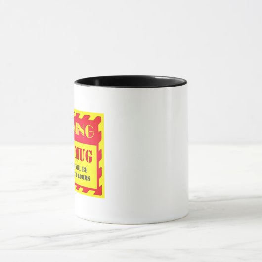 おもしろいプレゼントアイディア父の日ユニークパパ警告ズ マグカップ (中央)