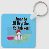 おもしろいプレゼント水遊び友達の屋外泳ぐ人 キーホルダー (裏面)