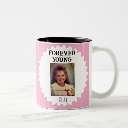 おもしろいプレゼント！ヴィンテージ小児写真2トーンコーヒー ツートーンマグカップ (右)