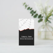 おもしろいプロフェッショナルくもの巣デザイナーブラック&ホワイト 名刺 (スタンド正面)