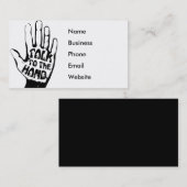 おもしろいプロフェッショナルコメディアンの手へのトーク 名刺 (正面/裏面)