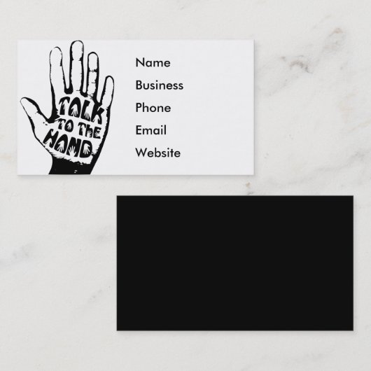 おもしろいプロフェッショナルコメディアンの手へのトーク 名刺 (正面/裏面)
