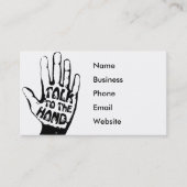 おもしろいプロフェッショナルコメディアンの手へのトーク 名刺 (正面)