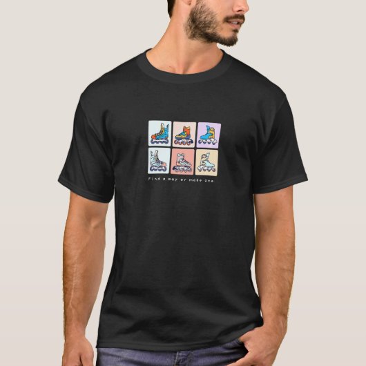 おもしろいプロローラースケート女子ローラー付きスケーター Tシャツ (正面)