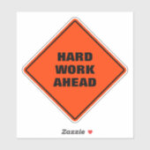 おもしろいプンオレンジ懸命の作業前警告道路sig シール (シート)