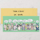 おもしろいプンバンニーズサンキューカスタムフラットカード (正面/裏面)