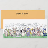 おもしろいプンバンニーズサンキューカスタムフラットカード (正面/裏面)