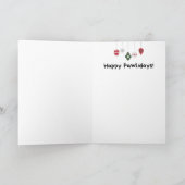 おもしろいプードルオンクリスマス カード (内部)