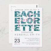 おもしろいプールと熱帯テーマバチェロレッテ ポストカード (正面/裏面)