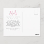 おもしろいプールと熱帯テーマバチェロレッテ ポストカード (裏面)