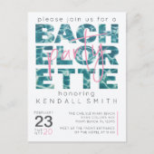 おもしろいプールと熱帯テーマバチェロレッテ ポストカード (正面)