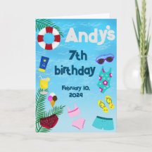 おもしろいプールの誕生日会