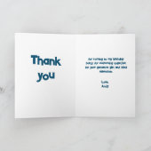 おもしろいプールの誕生日会 サンキューカード (内部)