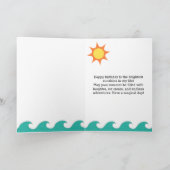 おもしろいプールサマー10誕生日 カード (内部)