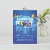 おもしろいプールパーティーの卒業 招待状 (スタンド正面)