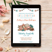 おもしろいプールパーティーカップルビーチベビーシャワー 招待状