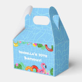 おもしろいプールパーティースイミング誕生日特典ボックス フェイバーボックス (正面サイド)