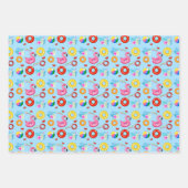 おもしろいプールパーティースイミング誕生日 ラッピングペーパーシート (正面2)