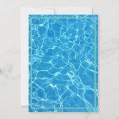 おもしろいプールパーティー水テーマ 招待状 (裏面)