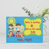 おもしろいプールパーティー 招待状 (スタンド正面)