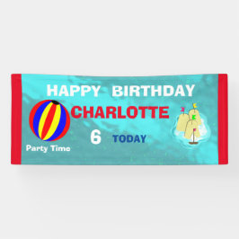 おもしろいプールビーチSwimパーティーパーソナライズされた 横断幕