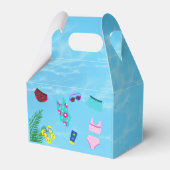 おもしろいプール誕生日パーティーの好意ボックス フェイバーボックス (裏面サイド)