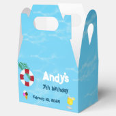 おもしろいプール誕生日パーティーの好意ボックス フェイバーボックス (オープン)