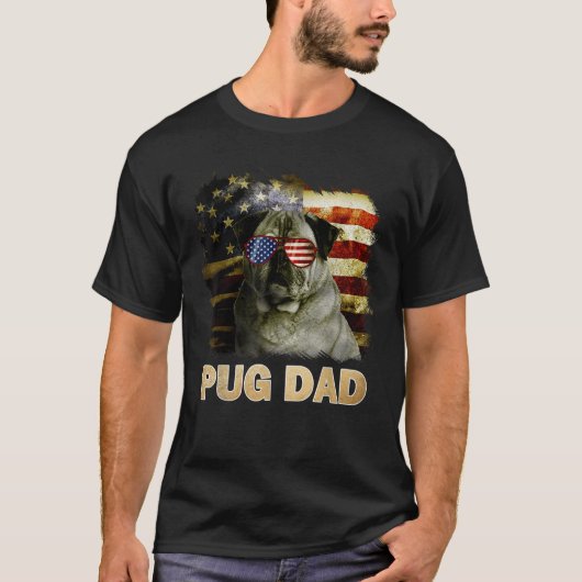 おもしろいプ最高のグパパ西アメリカ国旗7月4日 Tシャツ (正面)