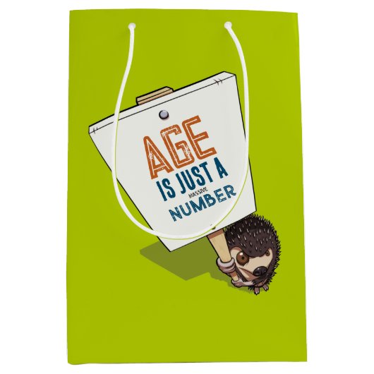 おもしろいヘッジホッグの時代はただの(巨大な)数だ ミディアムペーパーバッグ (正面)