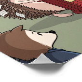 おもしろいヘッジホッグ占い師「保証なし」 ポスター (角)