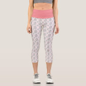 おもしろいヘッジホッグ画像および前向き文字パターンCa カプリレギンス (正面)