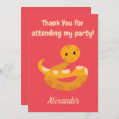 おもしろいヘビサファリ サンキューカード (正面/裏面)