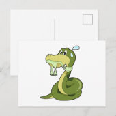 おもしろいヘビ ポストカード (正面/裏面)